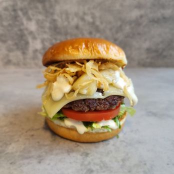 CRAFT BURGER By Shane - North Main - a hamburger with lettuce, tomato, onion, and cheese - Burgers Near Me - Alpharetta, Georgia