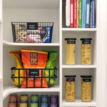 NEAT Method Orlando - Rainbow pantry with black accents. - Home Organization Near Me NEAT Method Orlando - Rainbow pantry with black accents. - Home Organization Near Me