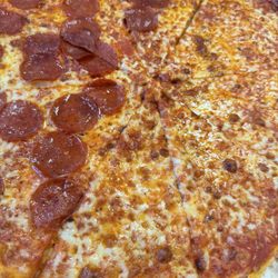 Half and half pizza