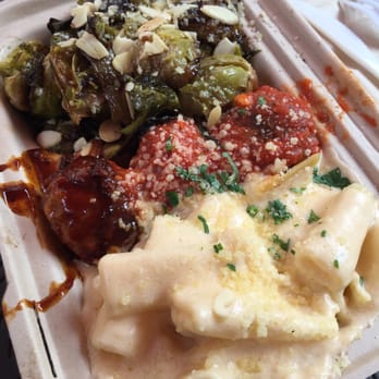 Ball or Nothing - Three different meatballs, mac-n-cheese and brussel sprouts - Italian Near Me
