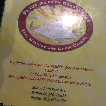 Plaza Azteca - Tex-Mex Near Me - Bethesda, Maryland Plaza Azteca - Tex-Mex Near Me - Bethesda, Maryland