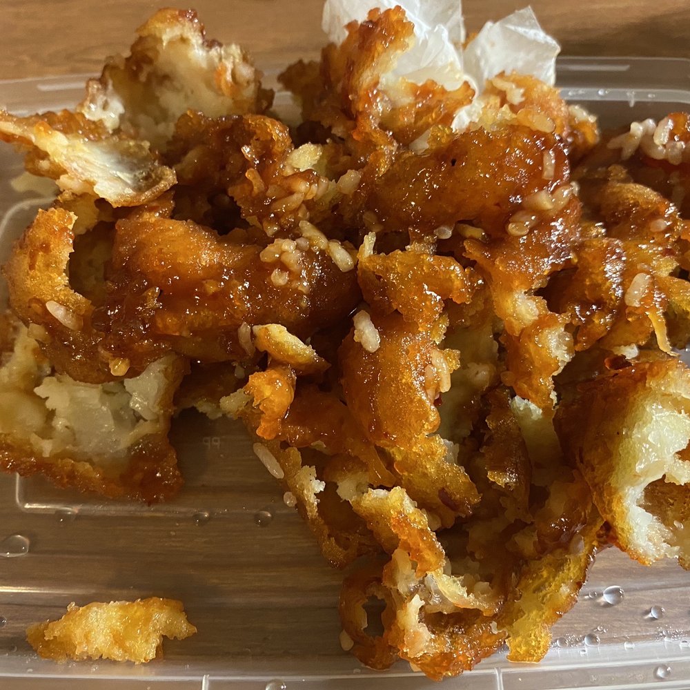 Yan's Cafe - a plastic container of fried food - Chinese Near Me - Alpharetta, Georgia Yan's Cafe - a plastic container of fried food - Chinese Near Me - Alpharetta, Georgia