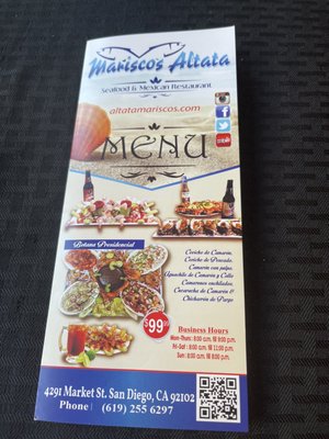 Menu photo 4 Mariscos Altata San Diego, CA