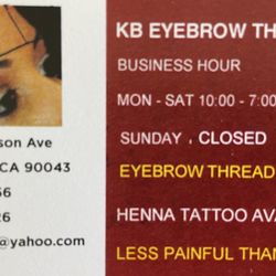KB's Eyebrow Threading