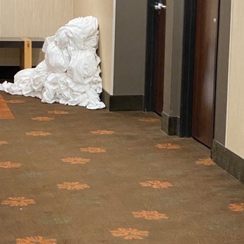 The Lakefront Anchorage - Pile of towels at the end of our hallway. Taken Sep 5, 2022 - Hotels Near Me - Anchorage, Alaska The Lakefront Anchorage - Pile of towels at the end of our hallway. Taken Sep 5, 2022 - Hotels Near Me - Anchorage, Alaska