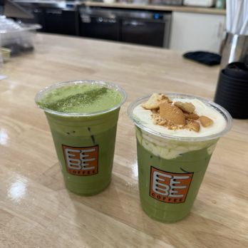 Febe Coffee - Double matcha and banana pudding matcha - Coffee & Tea Near Me - Santa Ana, California