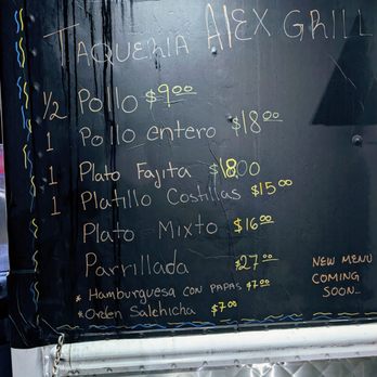 Alex Mexican Kitchen - Menu - Food Trucks Near Me - Houston, Texas