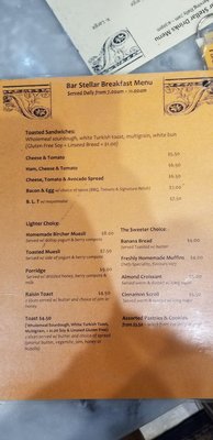 Menu photo 1 Bar Stellar Surry Hills, NSW