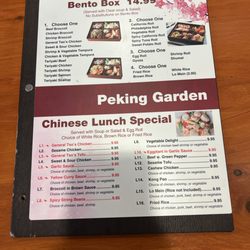 Peking Garden Restaurant - Lunch menu