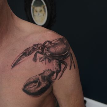 Mor Ink Tattoo - realistic lobster tattoo - Piercing Near Me - Oshawa, Ontario Mor Ink Tattoo - realistic lobster tattoo - Piercing Near Me - Oshawa, Ontario