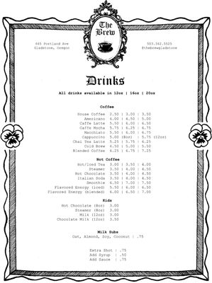 Menu photo 1 The Brew Gladstone, OR