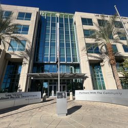 Las Vegas Metro PD Fingerprint Bureau - Building Plaza exterior.