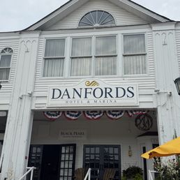 Exterior outside entrance of Black Pearl Seafood Chophouse - Port Jefferson, New York Exterior outside entrance of Black Pearl Seafood Chophouse - Port Jefferson, New York