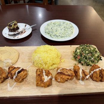 Odeh's Mediterranean Restaurant - Chicken Falafel Platter with side of cucumber sauce - Mediterranean Near Me - Elko, Nevada Odeh's Mediterranean Restaurant - Chicken Falafel Platter with side of cucumber sauce - Mediterranean Near Me - Elko, Nevada