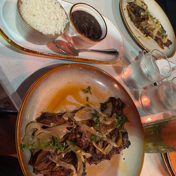 La Mulata - steak with rice and beans - Cuban Near Me - Miami Beach, Florida