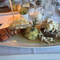 The Caprice Seafood & Steakhouse - Surf and Turf, with the addition of crab