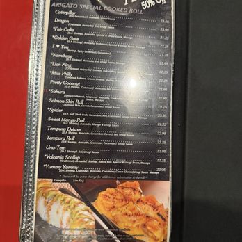 Arigato Sushi - Menu June 2026 - Sushi Bars Near Me - Sacramento, California
