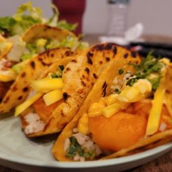 Tony's Tacos - My go to, 2 Shrimp & Mango, 2 Cod Club