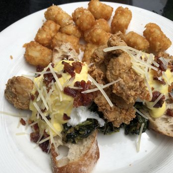 Bay Local Eatery - Fried Oyster Benedict - Breakfast & Brunch Near Me - Virginia Beach, Virginia