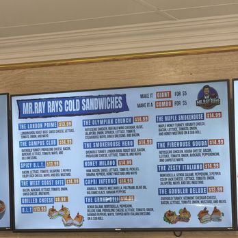 Mr. Ray Rays Gourmet Sandwiches - Cold sandwich menu - Sandwiches Near Me - El Cajon, California