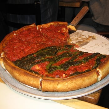 Zachary's Chicago Pizza - half zachary's special & half pesto - Pizza Near Me - Berkeley, California Zachary's Chicago Pizza - half zachary's special & half pesto - Pizza Near Me - Berkeley, California