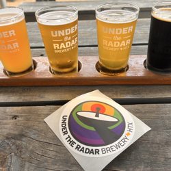 Under the Radar Brewery - Standard flight and sticker pic.   Brewery#397