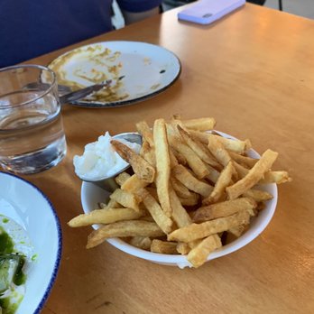 Nancy's Hustle - Fries with tomato (very worth and filling) - New American Near Me - Houston, Texas Nancy's Hustle - Fries with tomato (very worth and filling) - New American Near Me - Houston, Texas