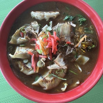 Paradise Diner - Dumpling soup (served with mung bean bean noodles) - Breakfast & Brunch Near Me - Honokaa, Hawaii