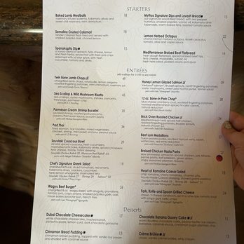 Mythos Restaurant - Menu back - New American Near Me - Orlando, Florida Mythos Restaurant - Menu back - New American Near Me - Orlando, Florida
