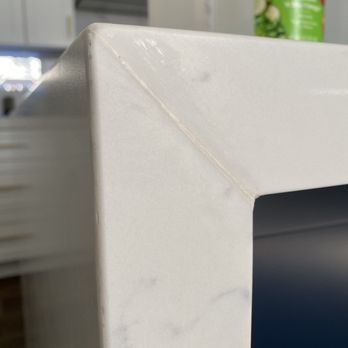 Freedom Renovation - Countertop and waterfall seam After repair work - General Contractors Near Me - San Diego, California Freedom Renovation - Countertop and waterfall seam After repair work - General Contractors Near Me - San Diego, California