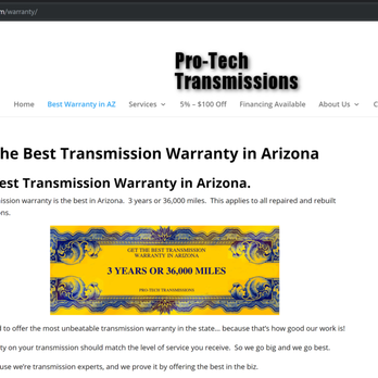 Pro-Tech Transmissions - Transmission Repair Near Me - Phoenix, Arizona