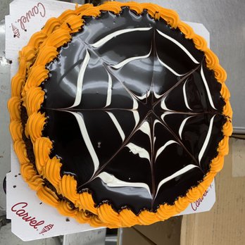 Carvel - a chocolate cake decorated with a spider web - Ice Cream & Frozen Yogurt Near Me - Nanuet, New York