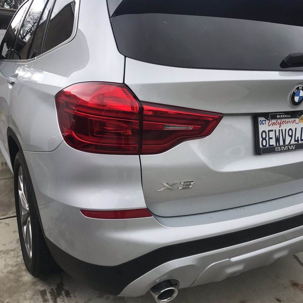 The driver side rear bumper was hit but repaired and now looks like new!!