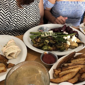 Blue Collar - Veggie Platter (4 choices, ours were: Beets, Asparagus, Brussels Sprouts, and Roasted Artichoke Hearts) - Comfort Food Near Me - Miami, Florida Blue Collar - Veggie Platter (4 choices, ours were: Beets, Asparagus, Brussels Sprouts, and Roasted Artichoke Hearts) - Comfort Food Near Me - Miami, Florida