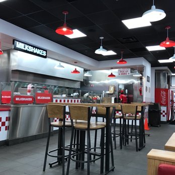 Five Guys - Dining area. - Burgers Near Me - Grove City, Ohio Five Guys - Dining area. - Burgers Near Me - Grove City, Ohio