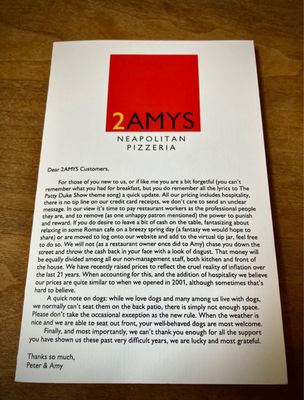 Menu photo 4 2 Amys Neapolitan Pizzeria Washington, DC, DC