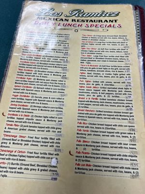 Menu photo 1 Los Ramirez Mexican Restaurant Dickinson, TX Menu photo 1 Los Ramirez Mexican Restaurant Dickinson, TX