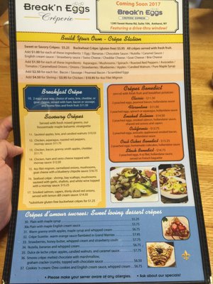 Menu photo 7 Break'n Eggs Creperie Williamsville, NY Menu photo 7 Break'n Eggs Creperie Williamsville, NY