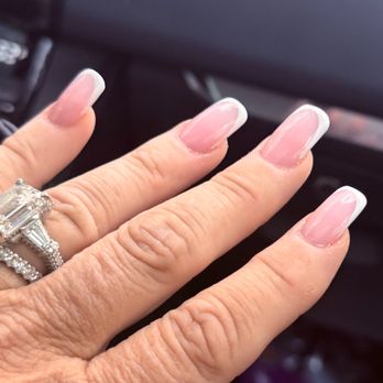 Signature Nails Spa - Full set with gel with long French. My biggest ask was she try to give them a downward curve. nope, They're sticking straight up! - Nail Salons Near Me - Acworth, Georgia Signature Nails Spa - Full set with gel with long French. My biggest ask was she try to give them a downward curve. nope, They're sticking straight up! - Nail Salons Near Me - Acworth, Georgia