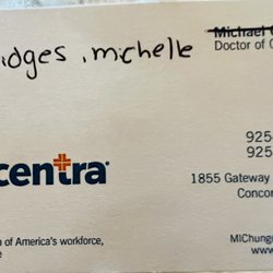 Concentra Urgent Care - Michelle bridges took care of me twice this week of April 2023.  She was rude an impatient