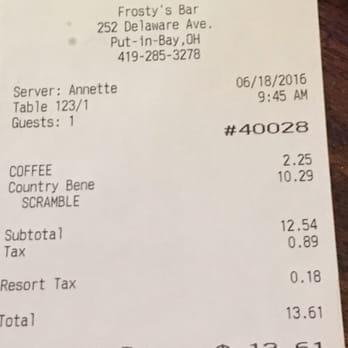 Frosty Bar - GREAT value - Pizza Near Me - Put In Bay, Ohio Frosty Bar - GREAT value - Pizza Near Me - Put In Bay, Ohio