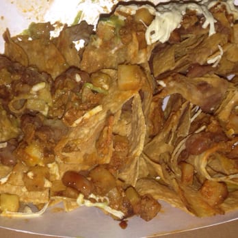 Hugo's Tacos - This was supposed to be an order of nachos with soyrizo, rice, and salsa. No excuse for this. - Mexican Near Me - Studio City, California