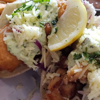Teddy's By The Sea - Fish tacos, one grilled, one fried - Seafood Near Me - Carpinteria, California Teddy's By The Sea - Fish tacos, one grilled, one fried - Seafood Near Me - Carpinteria, California