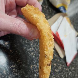 McDonald's - Soggy hashbrown. It fell apart just after I snapped this picture.