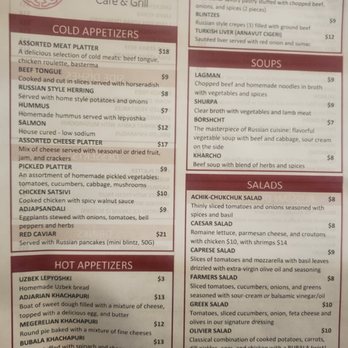 Bubala Cafe & Grill - Menu - Uzbek Near Me - Dallas, Texas