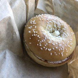 Salted bagel with Cream Cheese Salted bagel with Cream Cheese