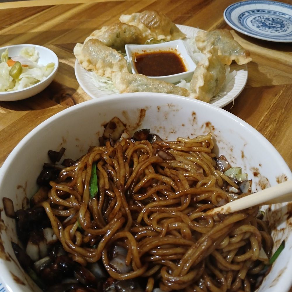 The fried dumplings and gan-jjajang are really delicious. You should try them. The fried dumplings and gan-jjajang are really delicious. You should try them.