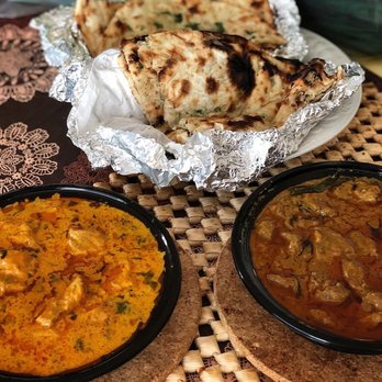 Curry Craft - Chicken Korma, Garlic Naan, Aloo Naan, and Madras Lamb Curry - Indian Near Me - San Marcos, California