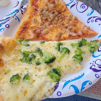 Mack's Pizza - White with broccoli on the bottom. Sausage and red up top. - Pizza Near Me - Wildwood, New Jersey
