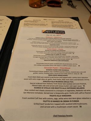 Menu photo 1 Arturo's Trattoria Glen Burnie, MD Menu photo 1 Arturo's Trattoria Glen Burnie, MD